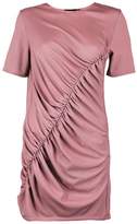 Thumbnail for your product : boohoo Ribbed Ruched Shift Dress