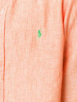 Thumbnail for your product : Polo Ralph Lauren logo curved hem shirt