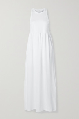 Ninety Percent + Net Sustain Organic Cotton-jersey Maxi Dress - White