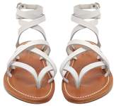 Thumbnail for your product : K. Jacques Zenobie Wraparound Leather Sandals - Womens - White