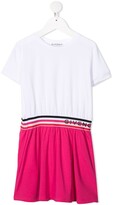 Thumbnail for your product : Givenchy Kids logo tape colour-block T-shirt dress