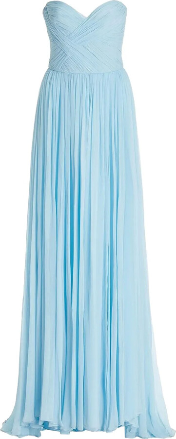 Monique Lhuillier Draped Strapless Gown