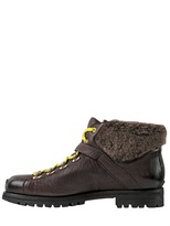 Thumbnail for your product : Santoni Tumbled Leather Mountain Boots