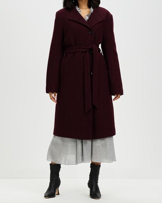 David Lawrence Women's Red Coats - Mackinley Felted Wool Coat - Size One Size, 6 at The Iconic