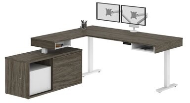 Orren Ellis Hann Height Adjustable L-Shape Gaming Desk - ShopStyle