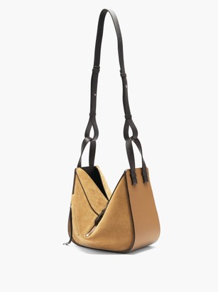Loewe Hammock Small Suede And Leather Bag - Tan