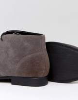 Thumbnail for your product : ASOS DESIGN Wide Fit chukka boots in gray faux suede