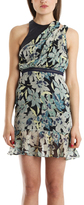 Thumbnail for your product : Charlotte Ronson Leather Combo Flounce Dress