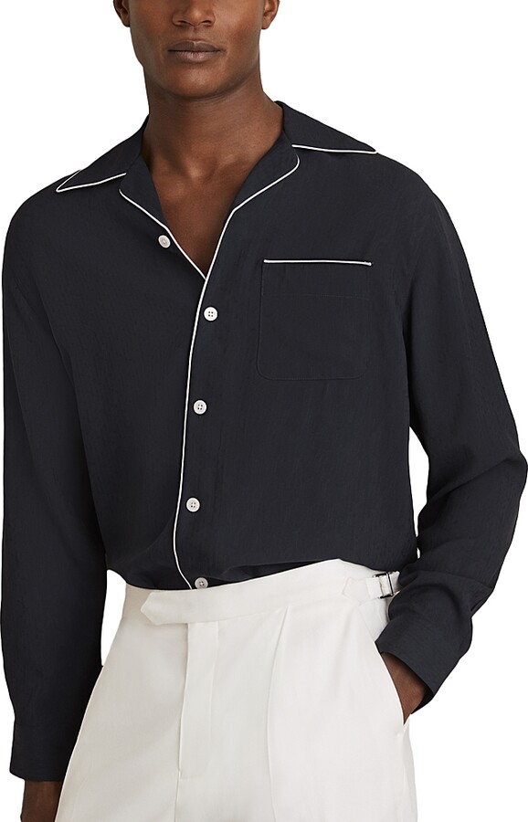 Reiss Josh Piped Button Front Shirt