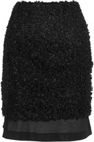Thumbnail for your product : Toga Georgette-trimmed bouclé mini skirt