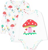 Thumbnail for your product : Stella McCartney Kids Mushroom-Print Babygrow
