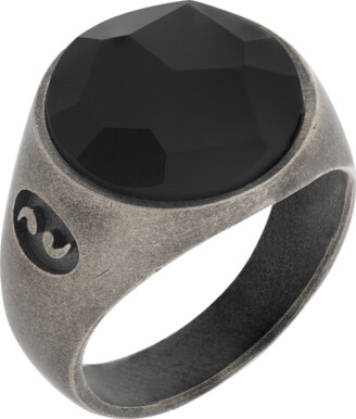 marco dal maso mens moneta sterling silver pinky ring w black onyx size 10