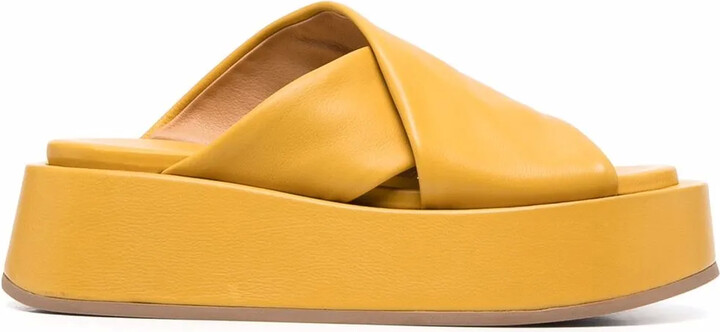 platform yellow sandals