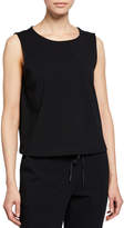 Thumbnail for your product : Eileen Fisher Round-Neck Stretch-Cotton Jersey Shell