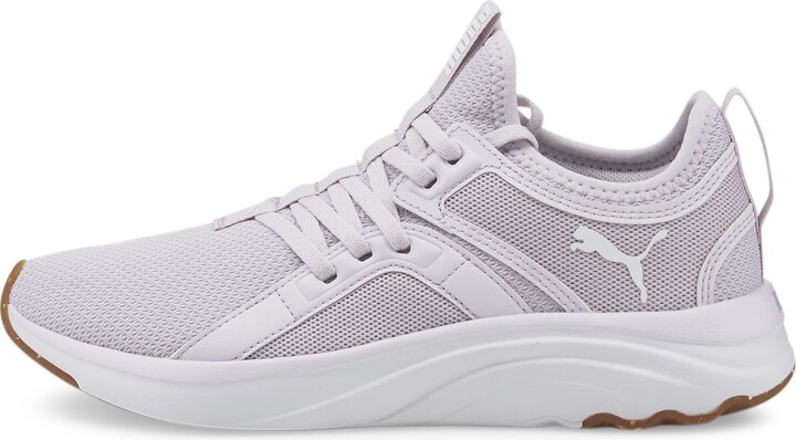 puma rise glow trainers neon pink