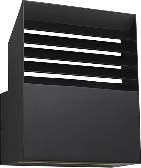 Visual Comfort Modern Lamel Outdoor LED Wall Sconce in Black Size: Small