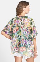 Thumbnail for your product : Band of Gypsies Print Chiffon Cardigan (Juniors)
