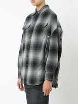 Thumbnail for your product : R 13 dropped shoulder plaid shirt