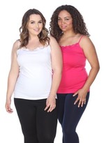 Thumbnail for your product : White Mark Women's Plus Size Lace Tank Tops (Pack of 2)