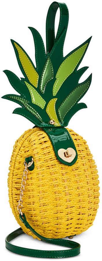 Betsey Johnson Pineapple Wicker Shoulder Bag 