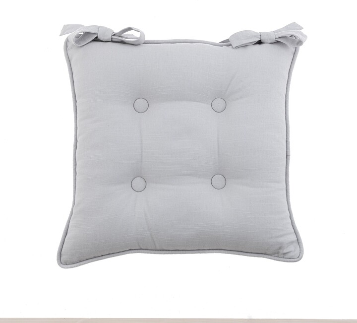 Dunelm Isabelle Seat Pad Grey ShopStyle Indoor Cushions