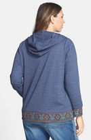 Thumbnail for your product : Lucky Brand 'Medallion' Front Zip Hoodie (Plus Size)