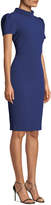 Thumbnail for your product : Badgley Mischka Roll-Collar Puff-Sleeve Dress