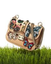 Thumbnail for your product : Valentino Garavani Lock Small Butterfly Shoulder Bag, Beige
