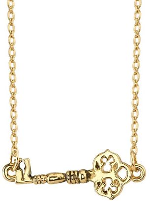 House Of Harlow Mini Key Necklace in Gold