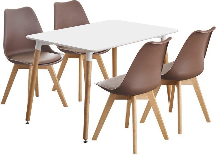 Life Interiors 'Dining Set' Halo Dining Table & Lorenzo Dining Chairs