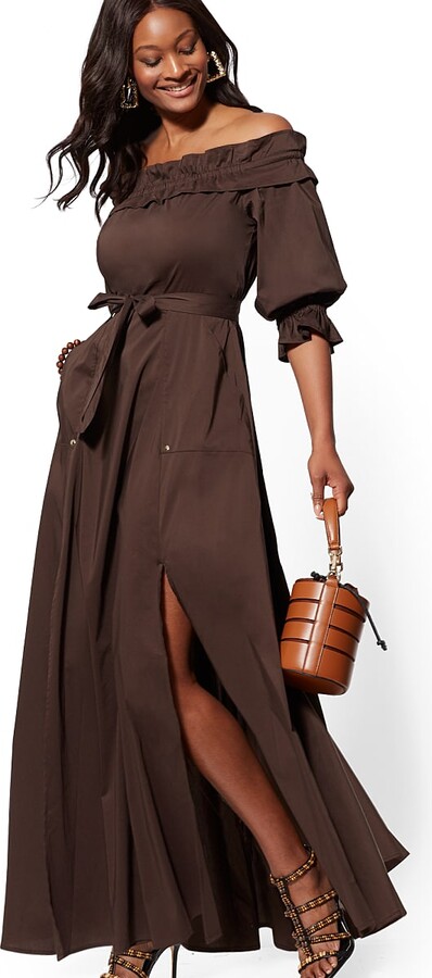 Plus Size Off The Shoulder Maxi Dress | ShopStyle