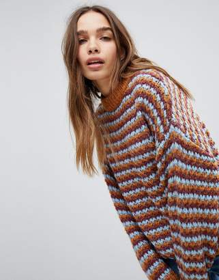 Pull&Bear Stripe Longline Sweater