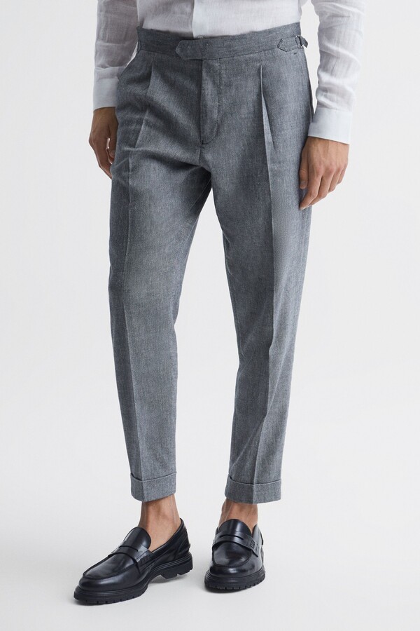 Reiss Tapered Side Adjuster Trousers - ShopStyle Pants