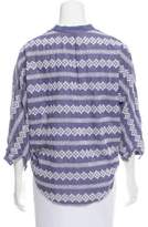Thumbnail for your product : Band Of Outsiders Embroidered Three-Quarter Sleeve Top