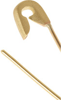 Thumbnail for your product : Ileana Makri IAM by Safety Pin gold earring