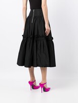 Thumbnail for your product : Alex Perry Ruffled Full silk midi skirt
