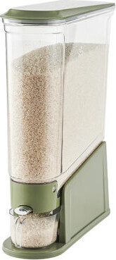 Hokku Designs Rice Dispenser 22Lbs, Slim Rice Storage Container For Small Space, BPA-Free Clear Dry Food Dispenser Sealed Moisture Proof, Grain&Cereal Storage Bucke