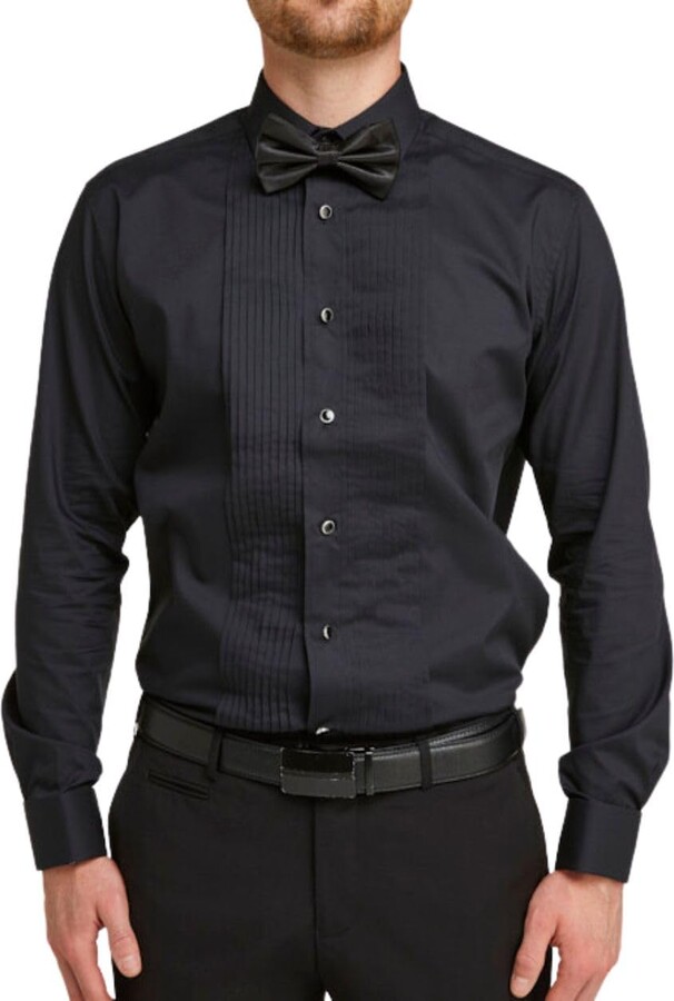 Tie Mens Black Satin Dress Shirt Black Dress Shirt For Men Men's