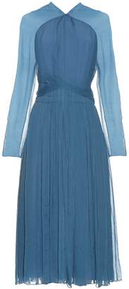 Nina Ricci Long-sleeved silk midi dress