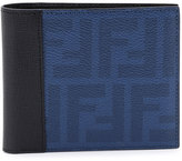 Thumbnail for your product : Fendi Coated Zucca Bi-Fold Wallet, Blue