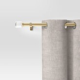 Thumbnail for your product : Threshold 66"-120" Clear Ribbed Curtain Rod Brass