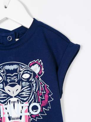 Kenzo Kids Tiger logo print T-shirt dress