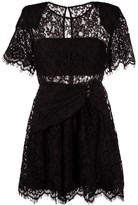 Thumbnail for your product : Self-Portrait Floral-Lace Short-Sleeved Dress