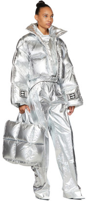Off-White Silver Racing Loose Jumpsuit