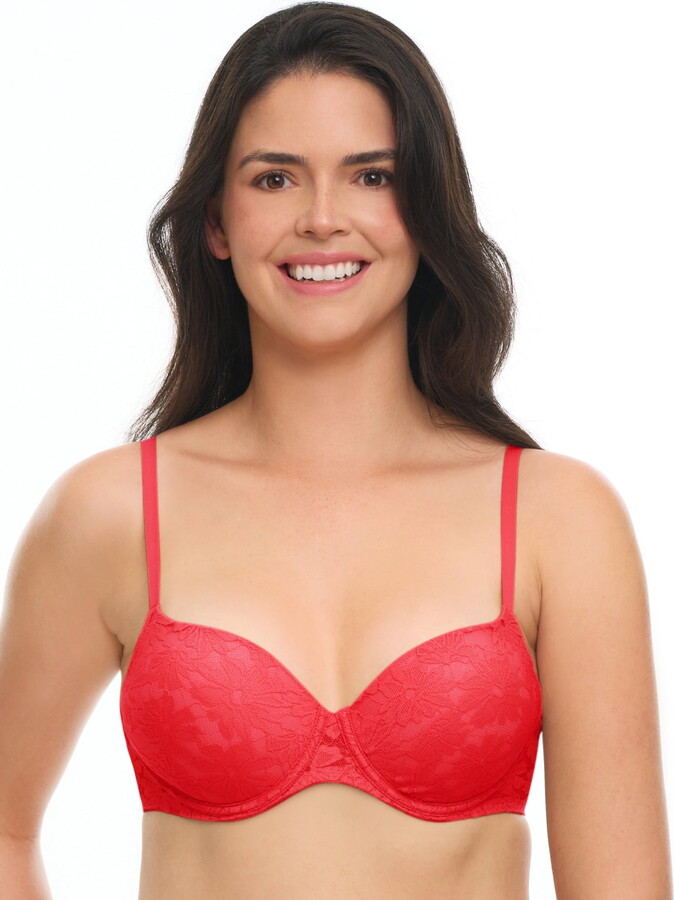 No Boundaries Women’s All Over Lace Push Up Bra with Sugarcup, Sizes 34A-40DD