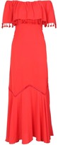 Thumbnail for your product : boohoo Off The Shoulder Tassel Maxi Dress