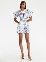 Thumbnail for your product : ODLR Floral Toile Cotton Wide Leg Shorts