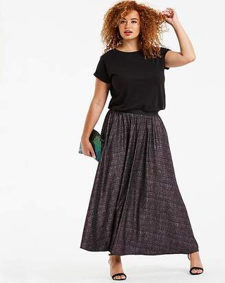 Fashion World Stretch Jersey Glitter Maxi Skirt