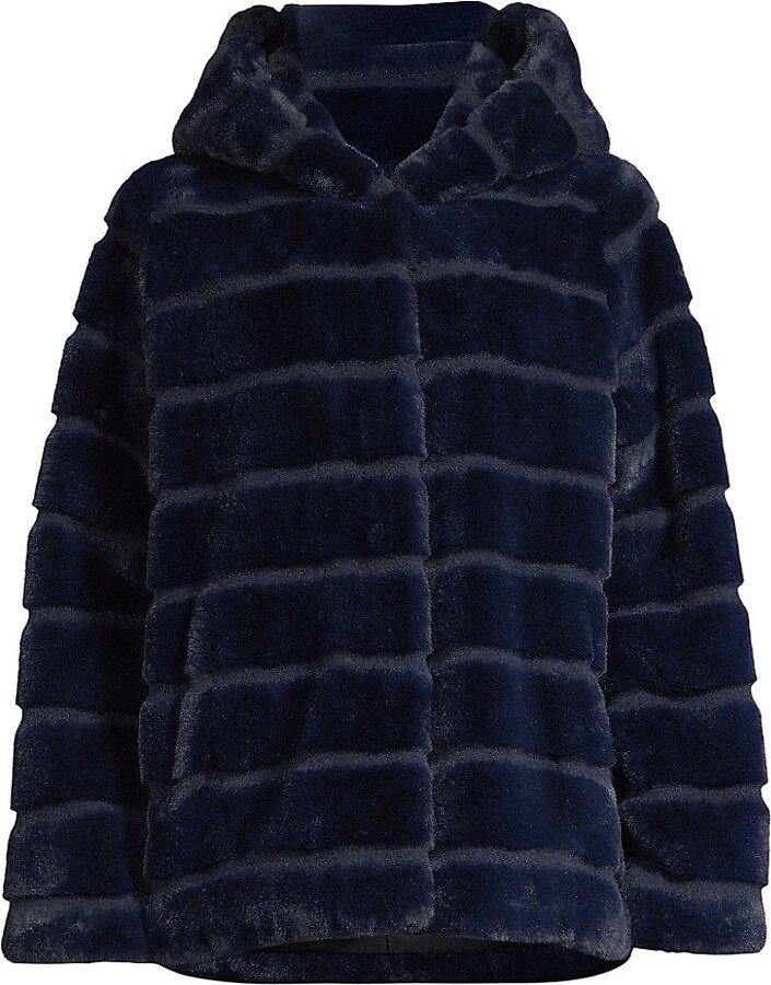 Apparis Goldie Faux Fur Hooded Short Coat - ShopStyle