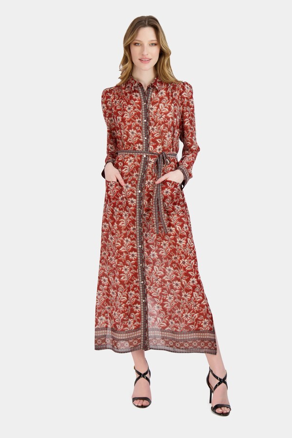 Donna Ricco Long Sleeve Duster Dress ShopStyle